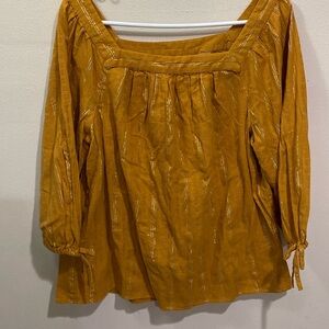 LC LAUREN CONRAD MUSTARD YELLOW MEDIUM BLOUSE
